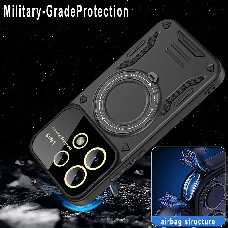 For Xiaomi Redmi Note 13 Pro 5G / Poco X6 5G Magnetic Case PC+TPU Phone Cover with Kickstand For Xiaomi Redmi Note 13 Pro 5G / Poco X6 5G Magnetic Case PC+TPU Phone Cover with Kickstand